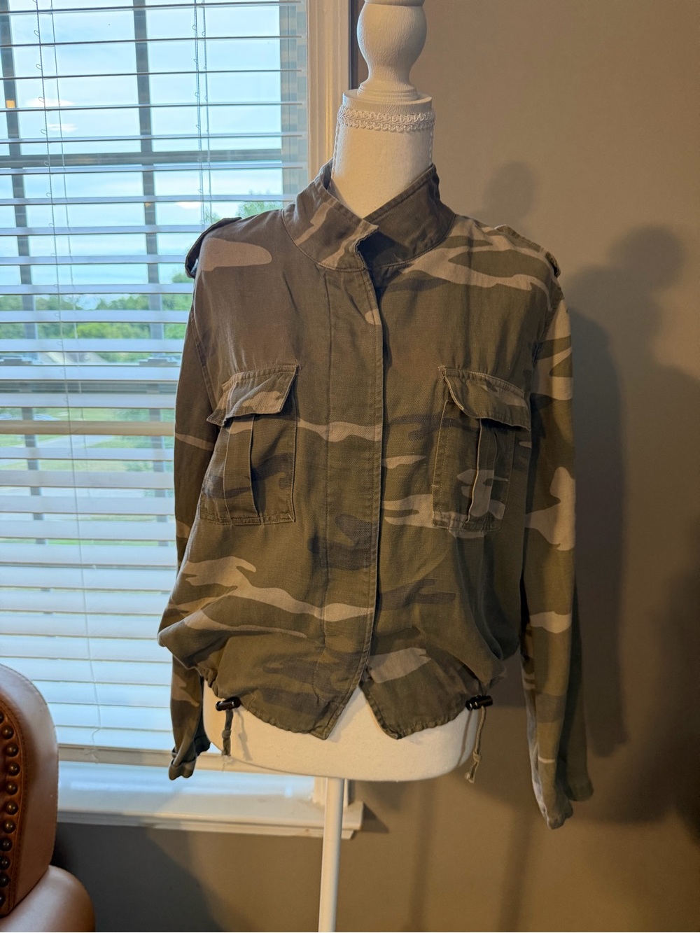 Rails Khaki Jacket with Black Label